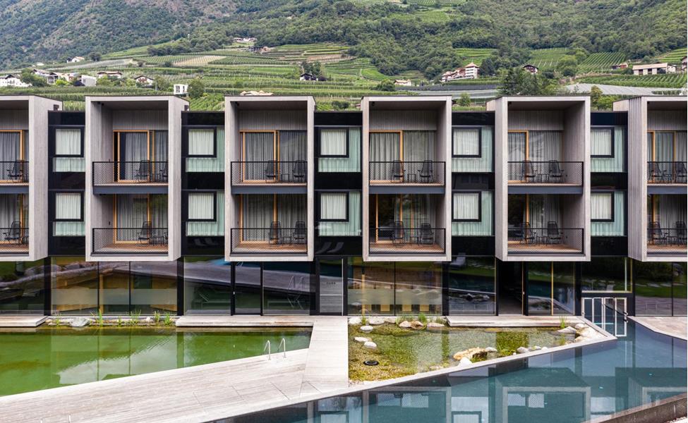 Ansicht Zubau + Wasserwelt Hotel Sand