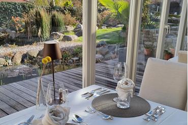 Tables in the conservatory