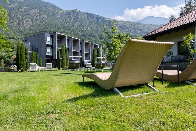 Blick aufs Hotel Sand