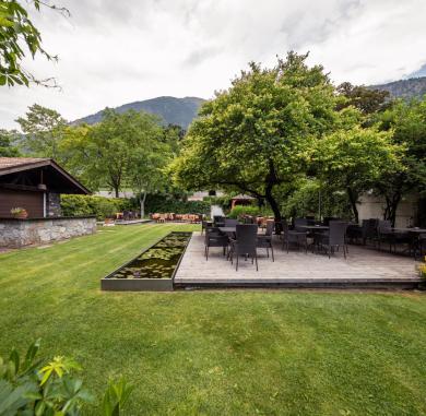 Garten mit Terrasse Hotel Sand