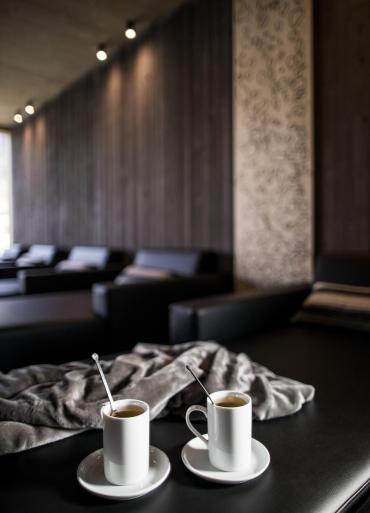 In one of the relaxation rooms