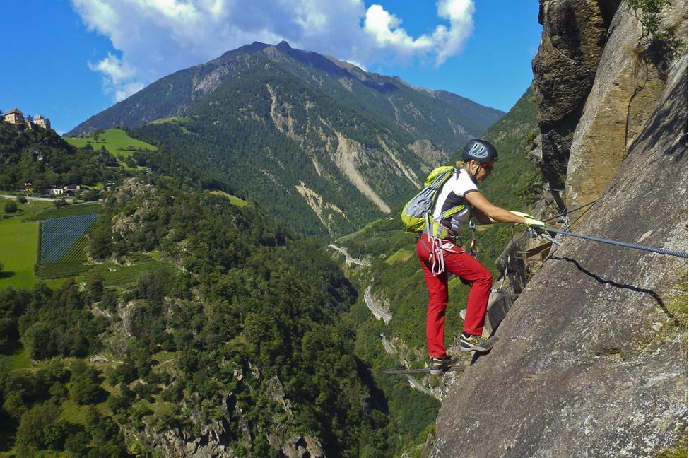 An einem Klettersteig