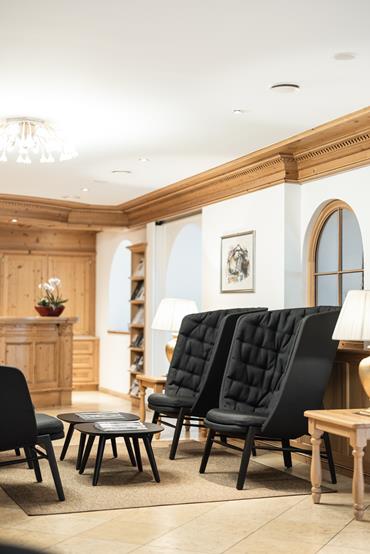 Armchairs in the hotel lobby
