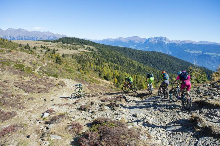 Biking downhill